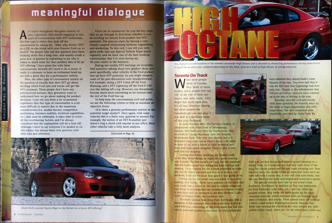 SVT Enthusiast Magazine - Winter 2001