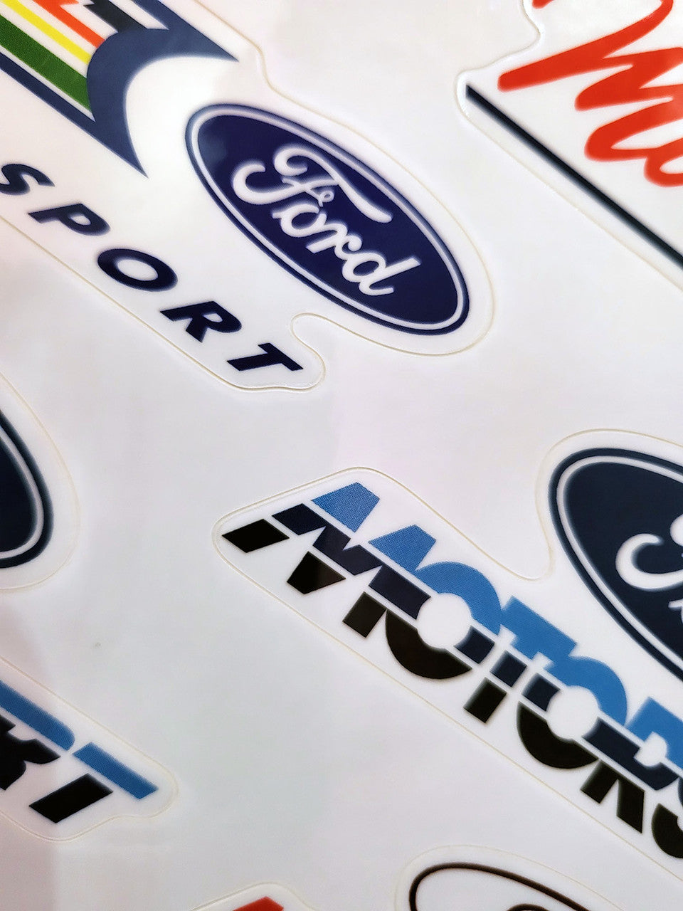 Motorsport Multi-Logo Sticker Sheet - set of 2