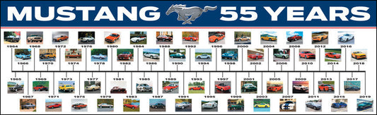 Mustang 55 Years Poster 36"x11"