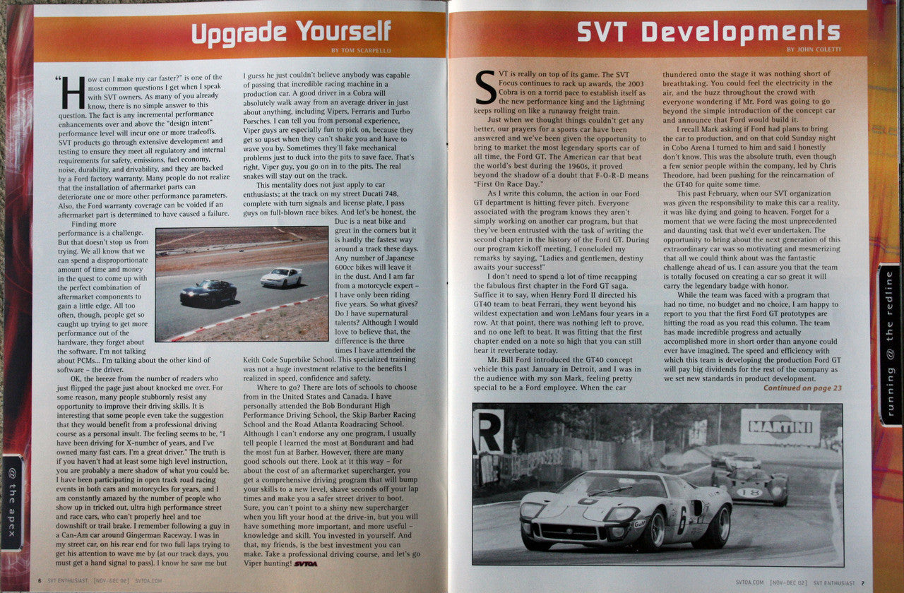 SVT Enthusiast Magazine - November 2002