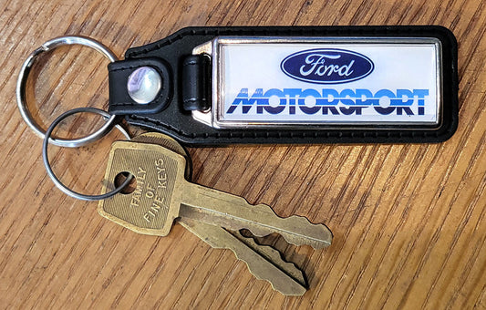 Motorsport 3-Color Leather Keychain