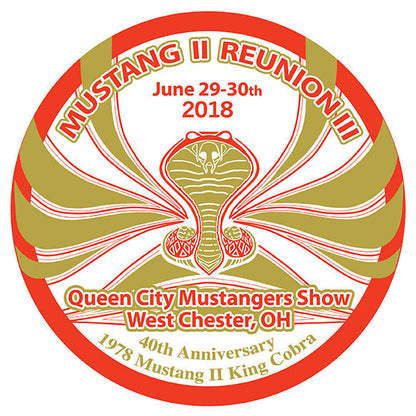 Mustang II Reunion WINDOW CLINGS