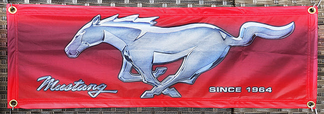 Mustang & Ford Fabric Garage Banners - 36x12"
