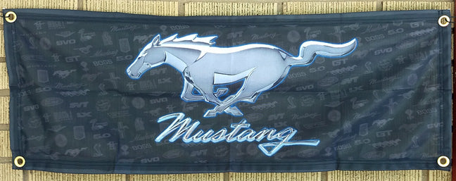 Mustang & Ford Fabric Garage Banners - 36x12"