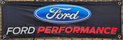 Mustang & Ford Fabric Garage Banners - 36x12"