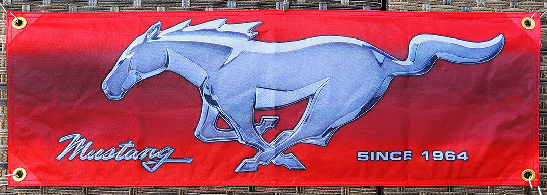 Mustang & Ford Fabric Garage Banners - 36x12"