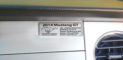 Customized Vehicle Data Plates