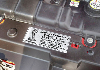 Customized Vehicle Data Plates