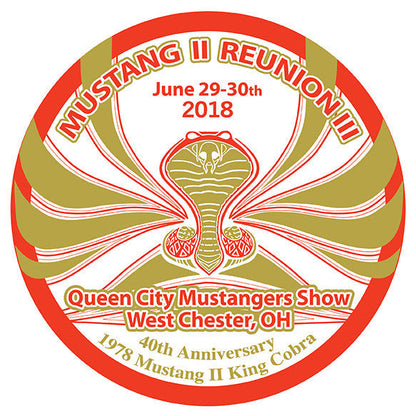Mustang II Reunion WINDOW CLINGS