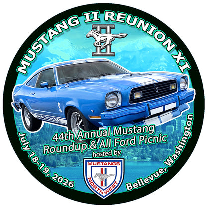Mustang II Reunion WINDOW CLINGS