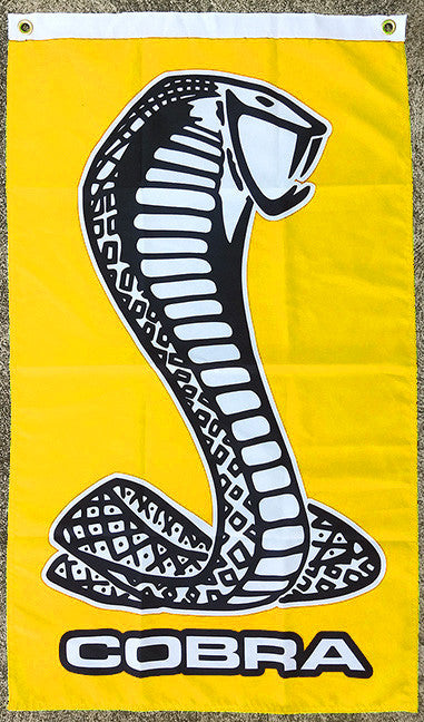 Cobra Snake Wall Flag - Yellow