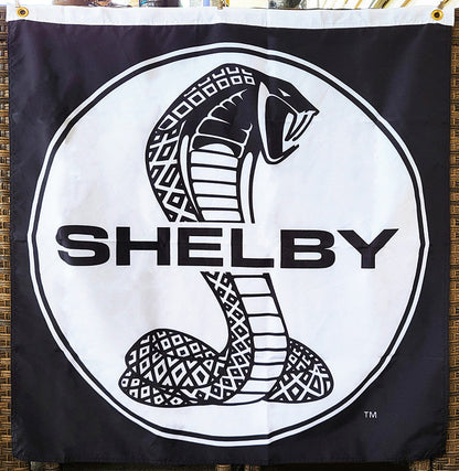 Shelby Tiffany Snake Wall Flag - Black