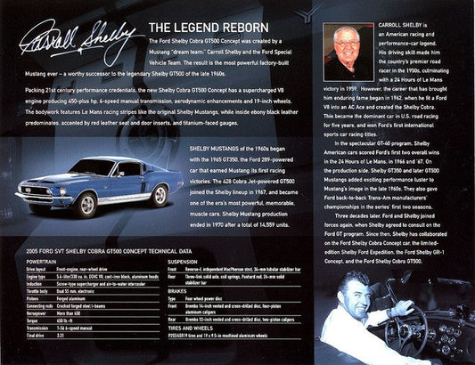 2005 Shelby GT500 Concept Tech Card